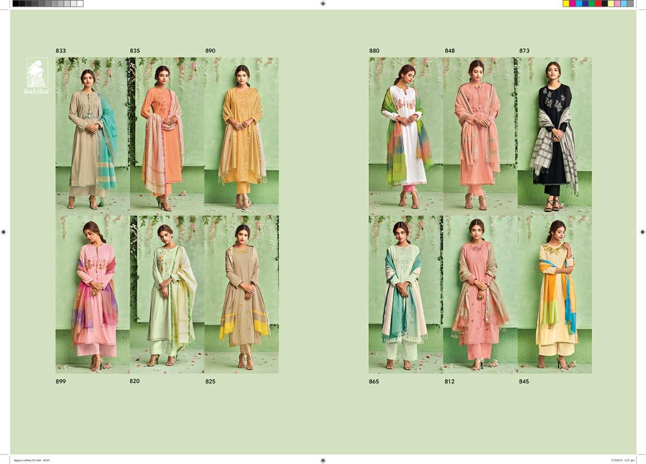 Legacy By Sahiba Fabrics Indian Traditional Wear Collection Beautiful Stylish Fancy Colorful Party Wear & Occasional Wear Cotton With Embroidery Dress At Wholesale Price