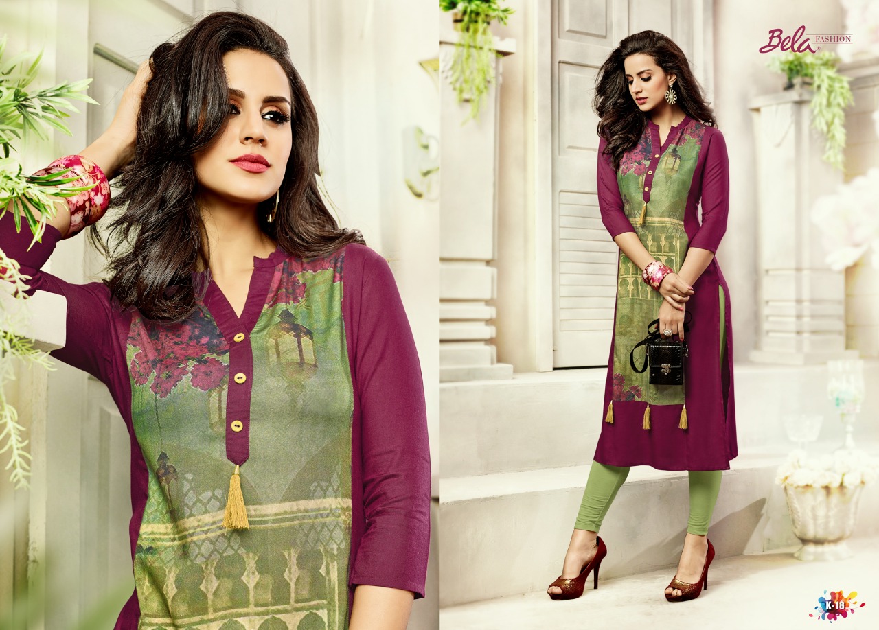 Life Style Vol-2 By Bela Fashion 18 To 26 Series Beautiful Stylish Fancy Colorful Casual Wear & Ethnic Wear Collection Rayon Printed Kurtis At Wholesale Price