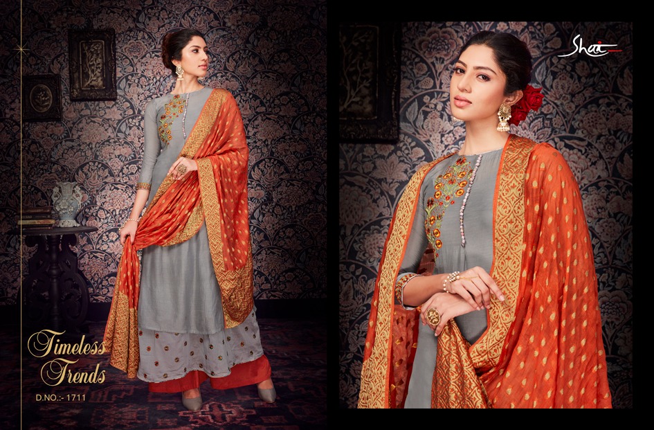 Livia By Shai 1711 To 1718 Series Designer Collection Suits Beautiful Stylish Fancy Colorful Party Wear & Occasional Wear Pure Bemberg Silk Dresses At Wholesale Price