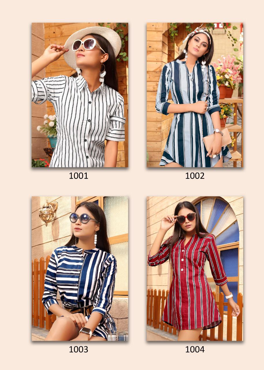 Look Look By Fabfirki 1001 To 1004  Series Beautiful Stylish Colorful Fancy Party Wear & Ethnic Wear & Ready To Wear Imported Cotton Fabric Kurtis At Wholesale Price