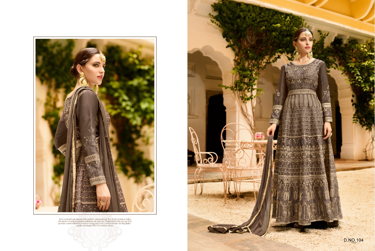 Lorena By Leo Fashion 101 To 106 Series Designer Anarkali Collection Suits Beautiful Stylish Fancy Colorful Party Wear & Occasional Wear Miami Silk Dresses At Wholesale Price