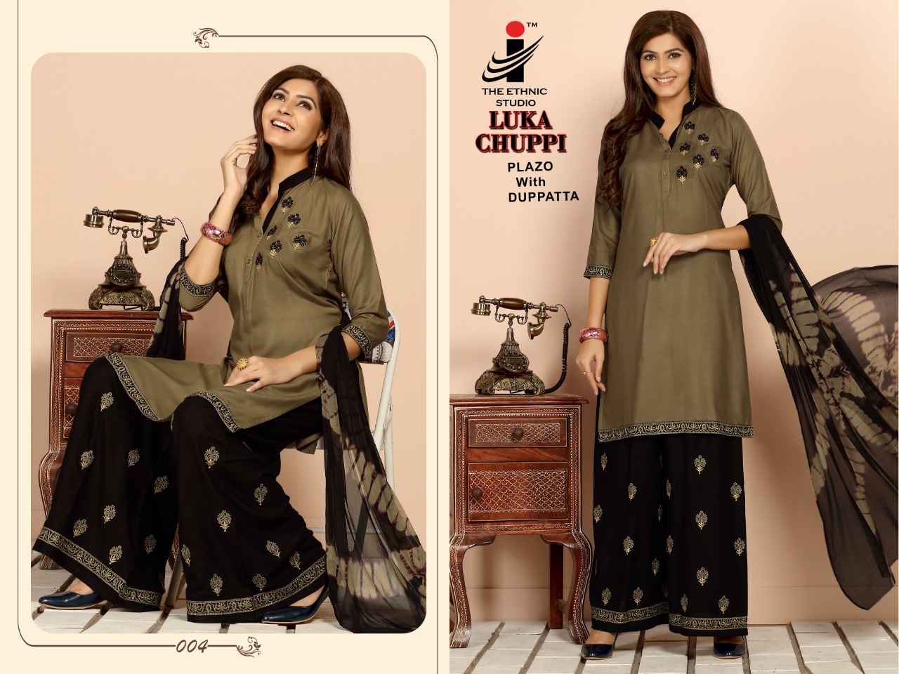 Lukka Chuppi Vol-2 By The Ethinic Studio 001 To 008 Series Beautiful Stylish Fancy Colorful Casual Wear & Ethnic Wear & Ready To Wear Heavy Rayon With Embroidery Kurtis At Wholesale Price