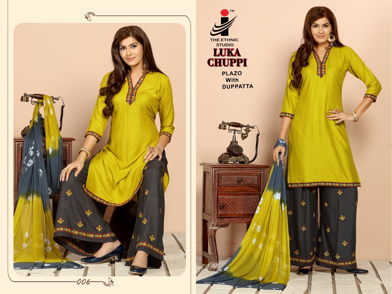 Lukka Chuppi Vol-2 By The Ethinic Studio 001 To 008 Series Beautiful Stylish Fancy Colorful Casual Wear & Ethnic Wear & Ready To Wear Heavy Rayon With Embroidery Kurtis At Wholesale Price