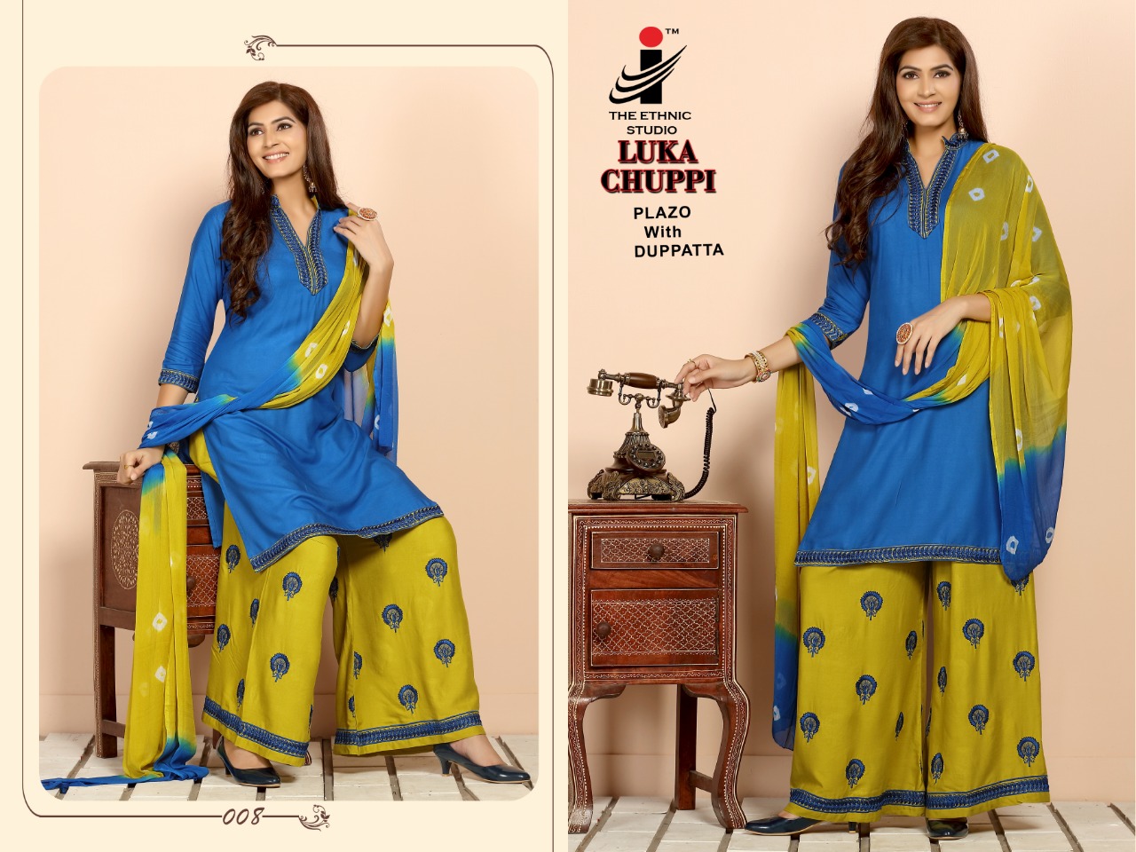 Lukka Chuppi Vol-2 By The Ethinic Studio 001 To 008 Series Beautiful Stylish Fancy Colorful Casual Wear & Ethnic Wear & Ready To Wear Heavy Rayon With Embroidery Kurtis At Wholesale Price