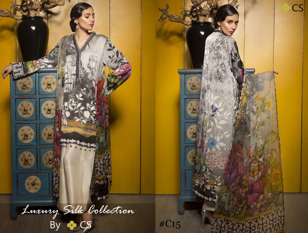 Luxury Silk Collection Vol-4 By Cs C-13 To C-16 Series Designer Pakistani Suits Beautiful Stylish Fancy Colorful Party Wear & Ethnic Wear Collection Pure Silk Printed Dresses At Wholesale Price