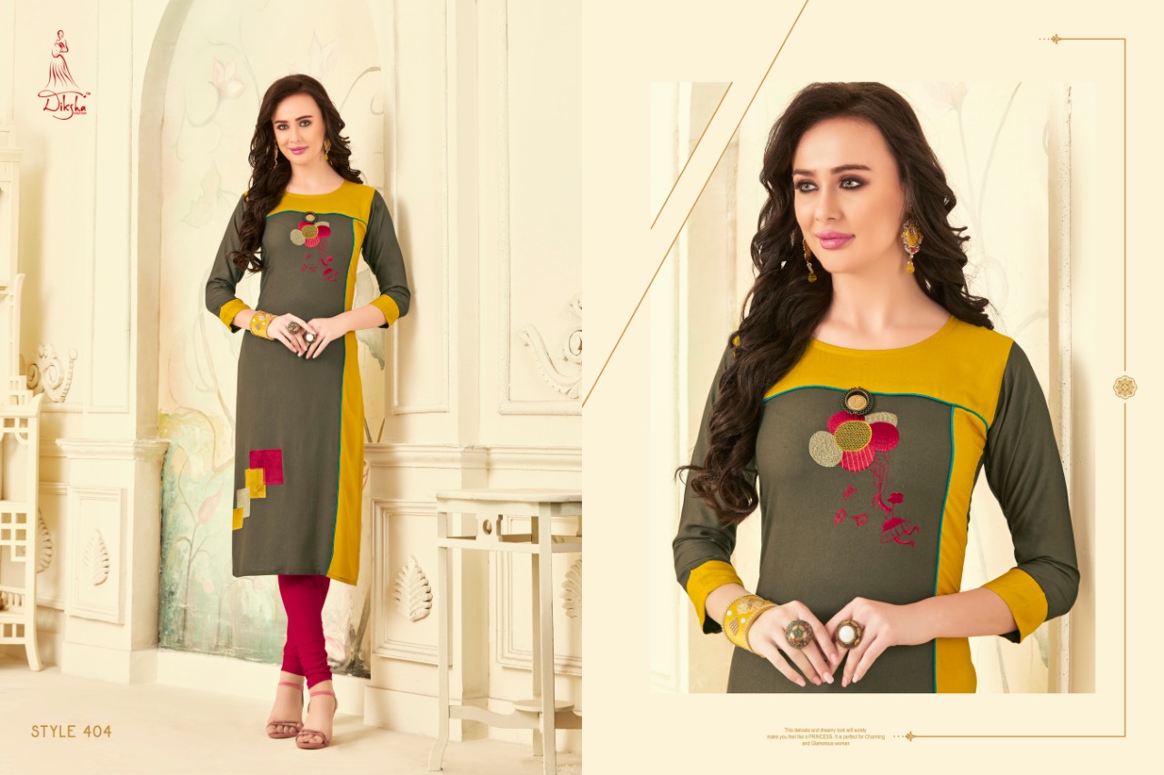 Maahi Vol-4 By Diksha Creation 401 To 406 Series Beautiful Colorful Stylish Fancy Casual Wear & Ethnic Wear & Ready To Wear Cross Silk Rayon Kurtis At Wholesale Price