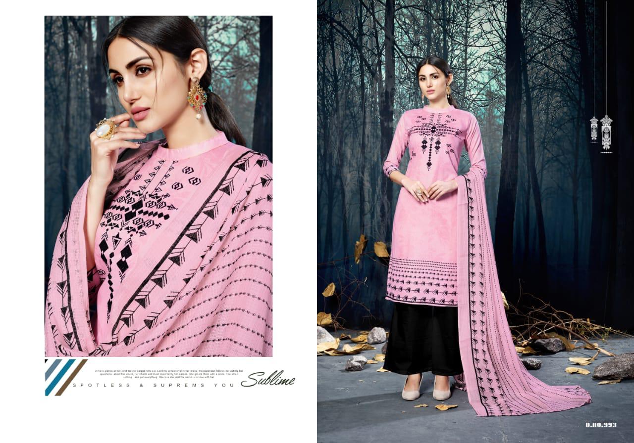 Maahi By Aaa Design Studio 991 To 998 Series Indian Traditional Wear Collection Beautiful Stylish Fancy Colorful Party Wear & Occasional Wear Cotton Lawn Print With Sarvoski Work Dress At Wholesale Price