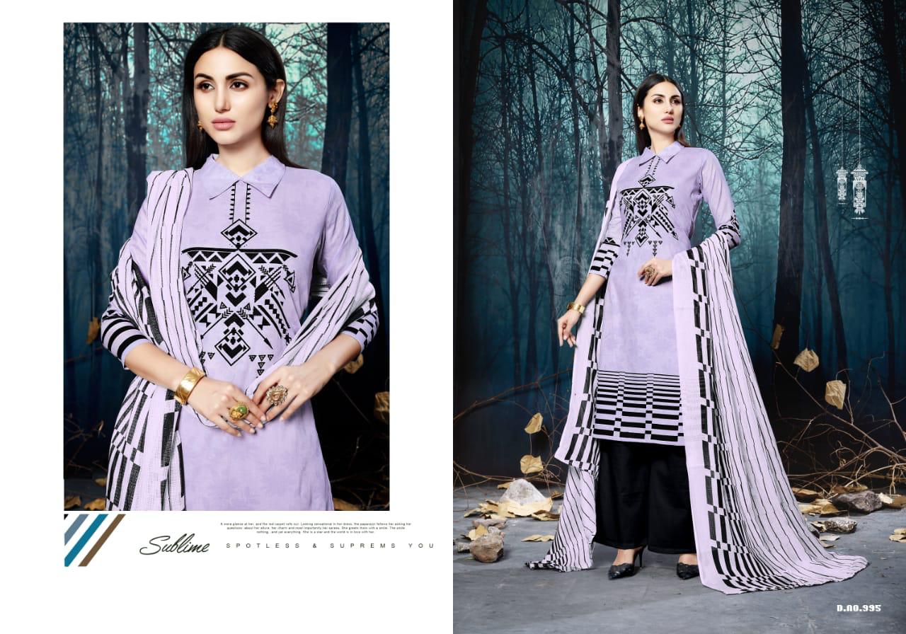Maahi By Aaa Design Studio 991 To 998 Series Indian Traditional Wear Collection Beautiful Stylish Fancy Colorful Party Wear & Occasional Wear Cotton Lawn Print With Sarvoski Work Dress At Wholesale Price