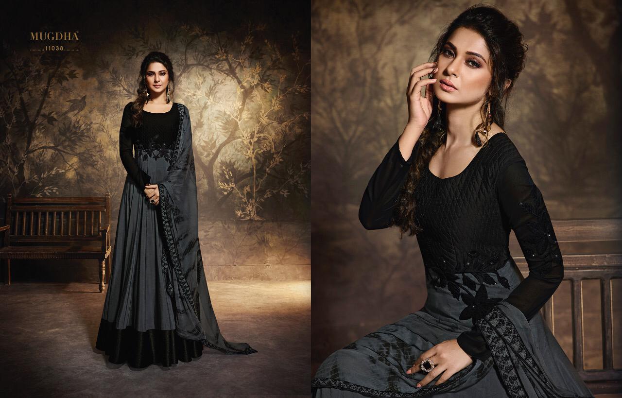 Madame By Mugdha 11037 To 11040 Series Designer Bridal Wear Anarkali Suits Collection Beautiful Stylish Colorful Party Wear & Occasional Wear Silk/georgette Embroidered Dresses At Wholesale Price