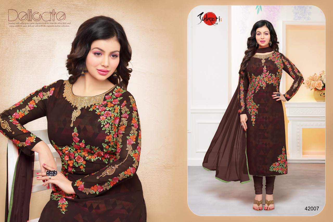 Mafeeza By Suhati Fab 42003 To 42010 Series Beautiful Stylish Fancy Colorful Casual Wear & Party Wear Ethnic Wear Collection Faux Georgette Dresses At Wholesale Price