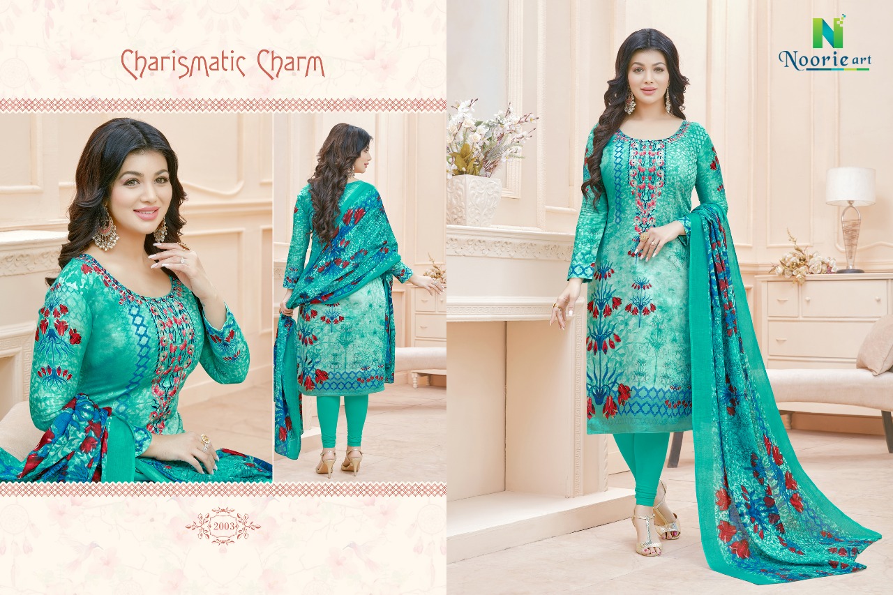 Maheera Vol-2 By Noorie Art 2001 To 2009 Series Designer Beautiful Stylish Fancy Colorful Party Wear & Ethnic Wear Cotton Satin Printed Dresses At Wholesale Price