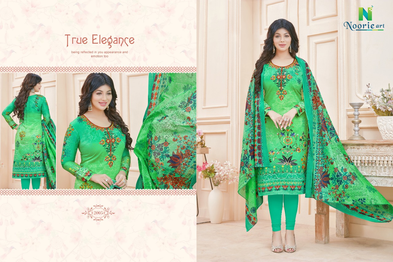 Maheera Vol-2 By Noorie Art 2001 To 2009 Series Designer Beautiful Stylish Fancy Colorful Party Wear & Ethnic Wear Cotton Satin Printed Dresses At Wholesale Price