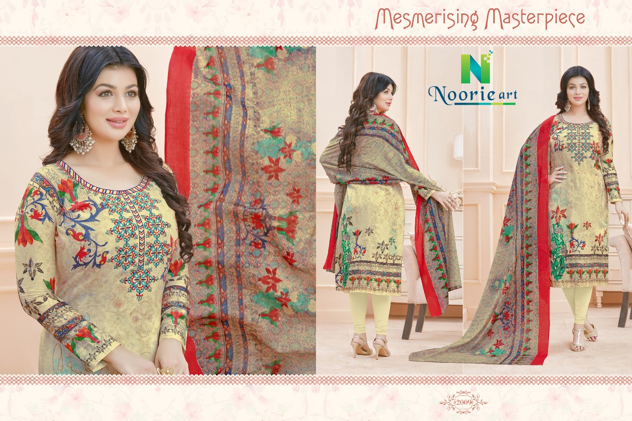 Maheera Vol-2 By Noorie Art 2001 To 2009 Series Designer Beautiful Stylish Fancy Colorful Party Wear & Ethnic Wear Cotton Satin Printed Dresses At Wholesale Price
