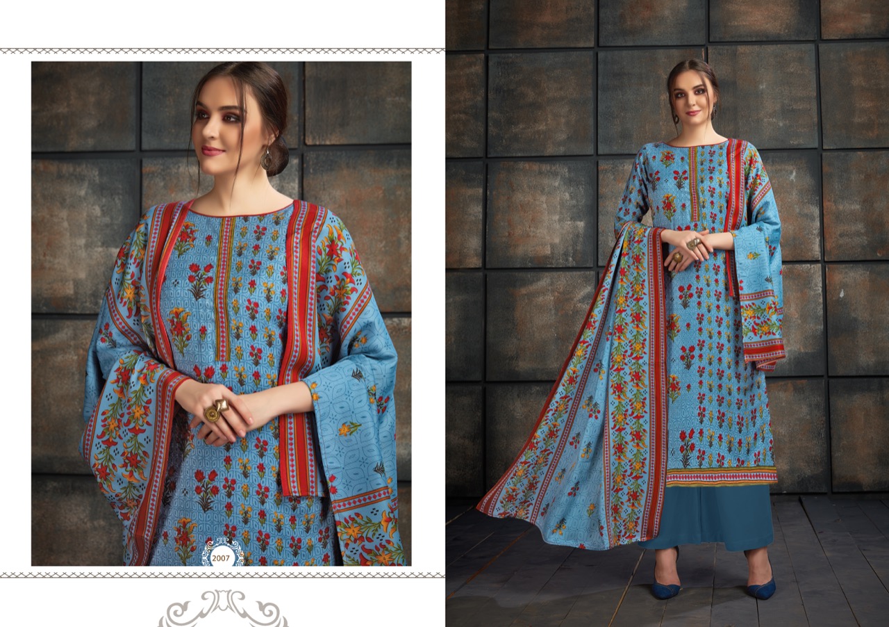Maheera By Shri Vijay 1001 To 1010 Series Beautiful Pashmina Suits Stylish Fancy Colorful Winter Wear & Ethnic Wear Pure Pashmina Dobby Embroidered Dresses At Wholesale Price
