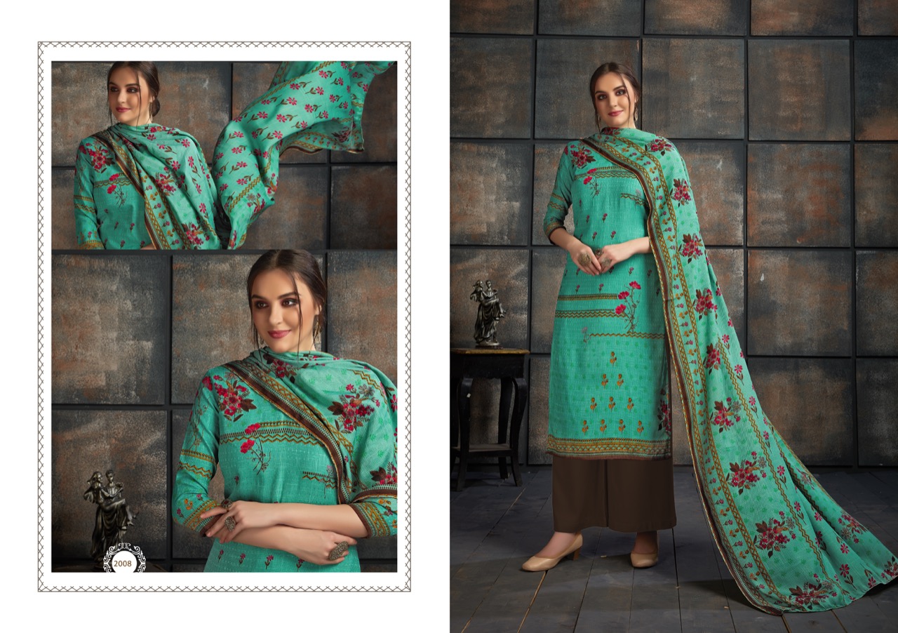 Maheera By Shri Vijay 1001 To 1010 Series Beautiful Pashmina Suits Stylish Fancy Colorful Winter Wear & Ethnic Wear Pure Pashmina Dobby Embroidered Dresses At Wholesale Price