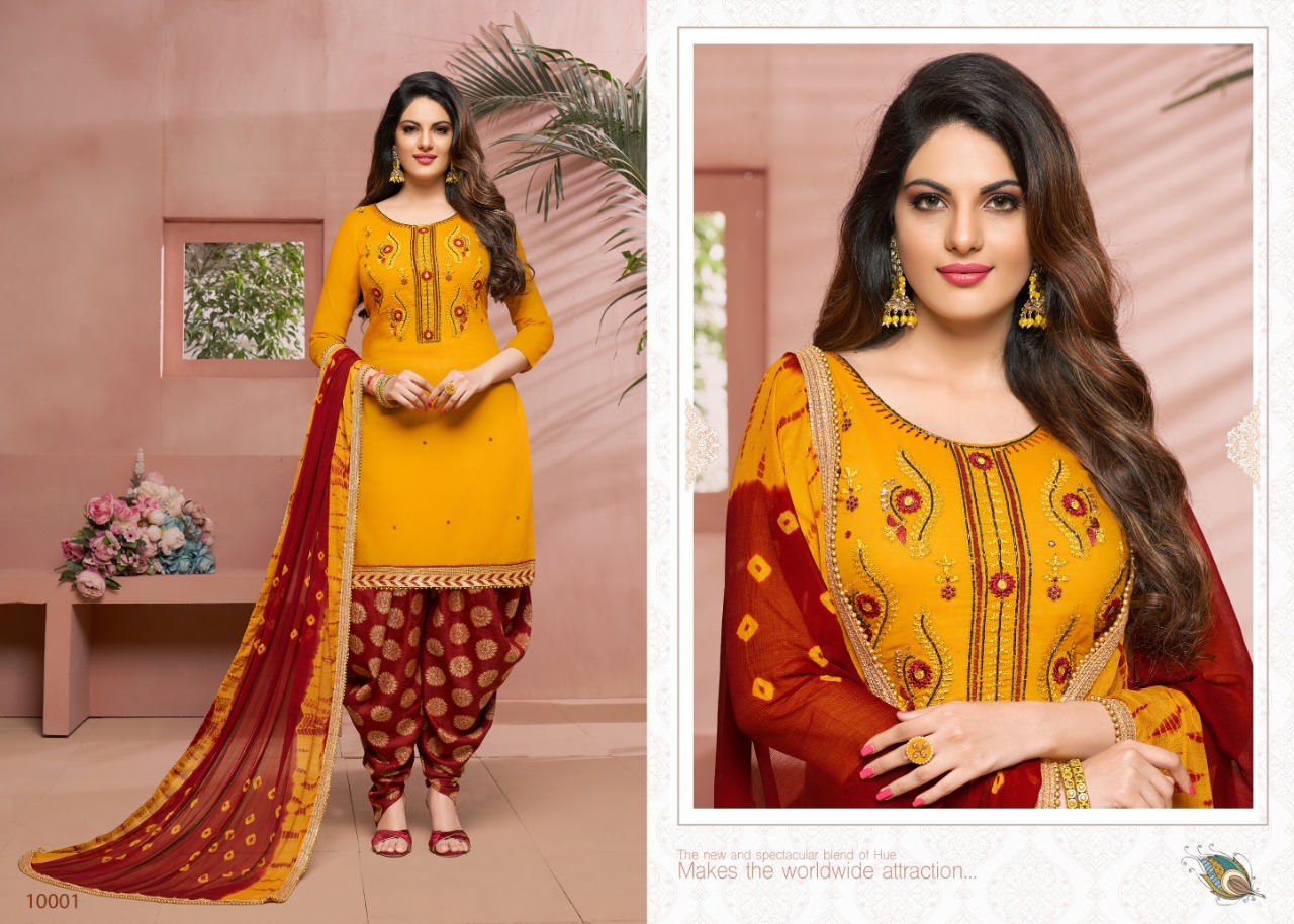 Mahek Vol-10 By Utsav Suits 10001 To 10006 Series Beautiful Suits Stylish Colorful Fancy Casual Wear & Ethnic Wear Glaze Cotton  Embroidery Work Dresses At Wholesale Price