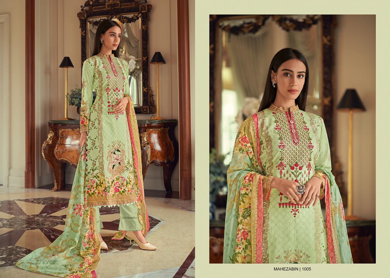 Mahezabin By Riaz Arts 1001 To 1010 Series Designer Suits Collection Beautiful Stylish Fancy Colorful Party Wear & Occasional Wear Pure Lawn Print With Embroidery Work Dresses At Wholesale Price