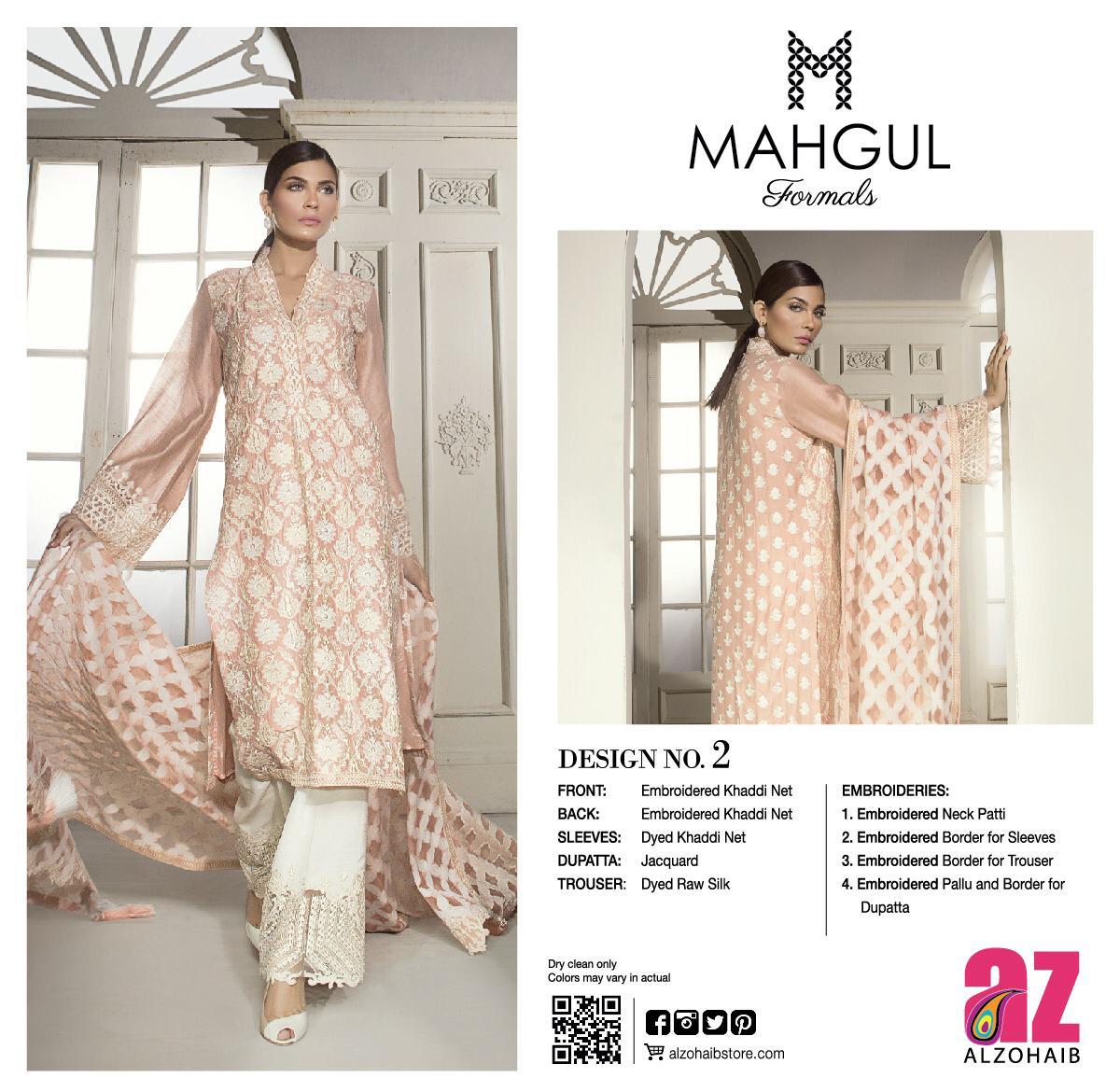 Mahgul Formals By Alzohaib 01 To 08 Series Designer Suits Bridal Collection Beautiful Stylish Fancy Colorful Party Wear & Occasional Wear Khadi Net/chiffon Embroidered Dresses At Wholesale Price