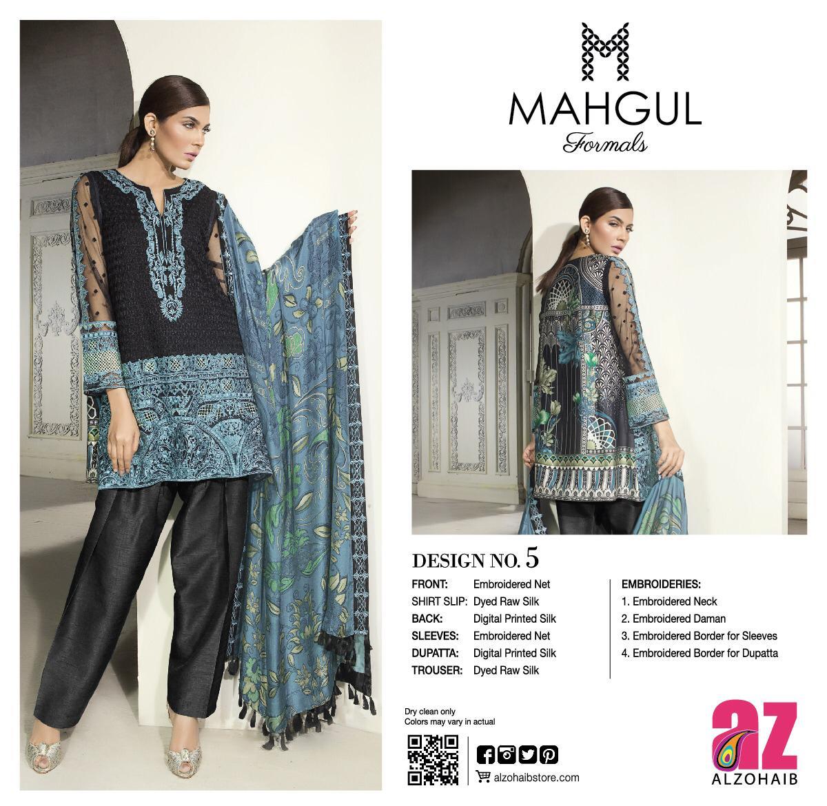 Mahgul Formals By Alzohaib 01 To 08 Series Designer Suits Bridal Collection Beautiful Stylish Fancy Colorful Party Wear & Occasional Wear Khadi Net/chiffon Embroidered Dresses At Wholesale Price
