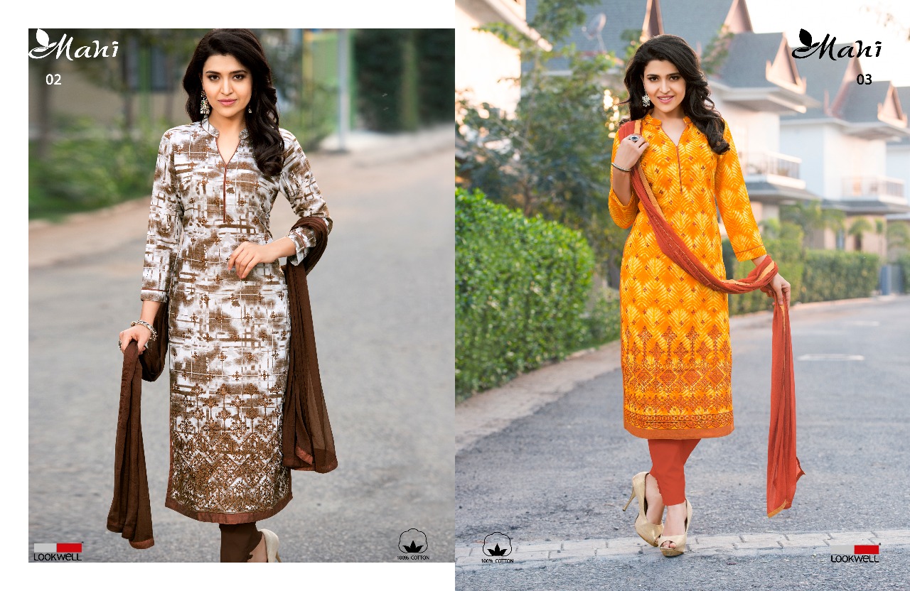 Mahi By Lookwell 01 To 06 Series Beautiful Colorful Stylish Fancy Casual Wear & Ethnic Wear & Ready To Wear Pure Cotton Printed Dresses At Wholesale Price