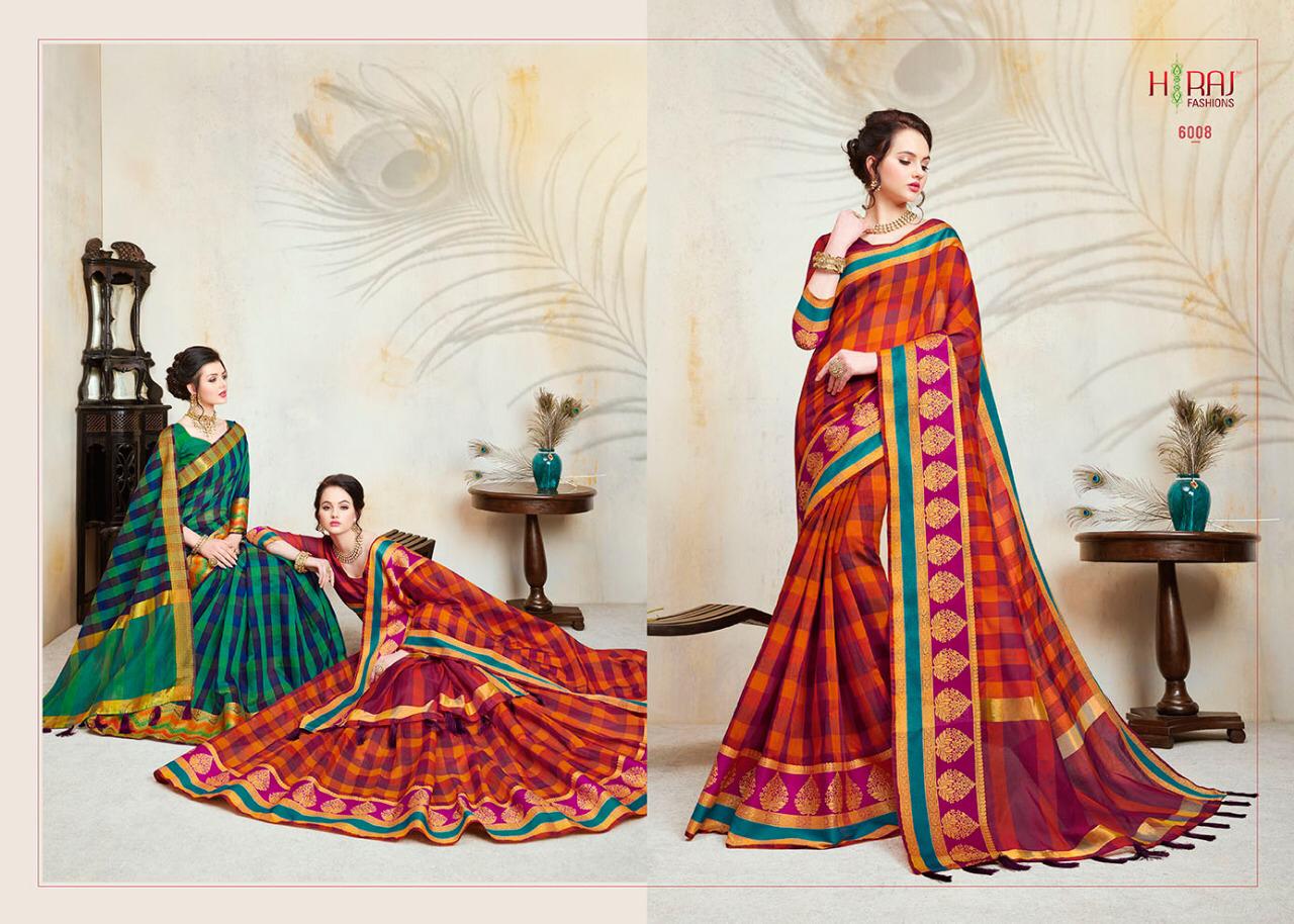 Mahima By H Raj Fashion 6001 To 6012 Series Indian Traditional Wear Collection Beautiful Stylish Fancy Colorful Party Wear & Occasional Wear Chanderi Sarees At Wholesale Price