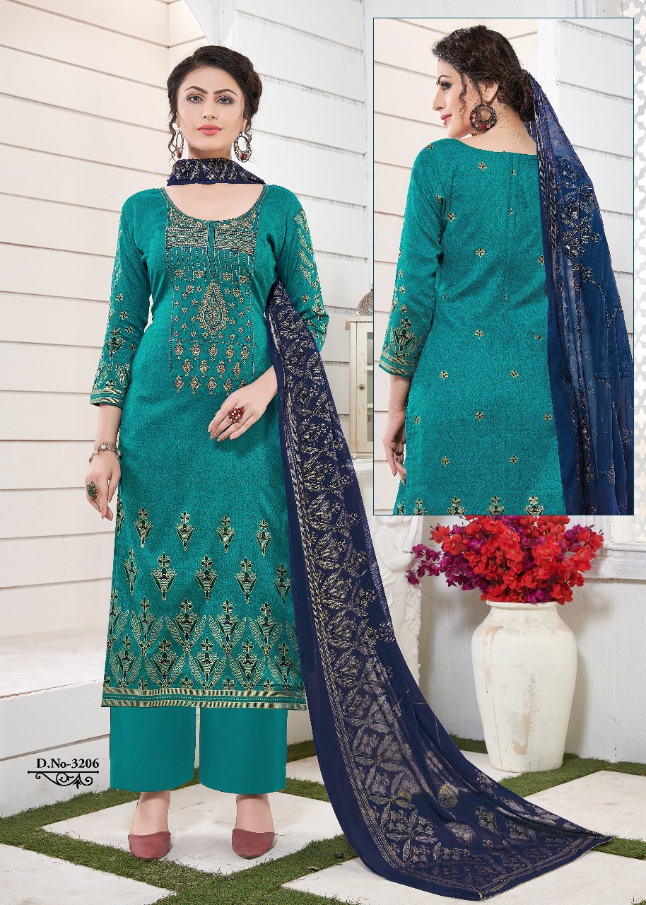 Mahira Vol-32 By Lavli Fashion 3201 To 3208 Beautiful Suits Colorful Stylish Fancy Colorful Casual Wear & Ethnic Wear Glace Cotton With Embroidered Dresses At Wholesale Price