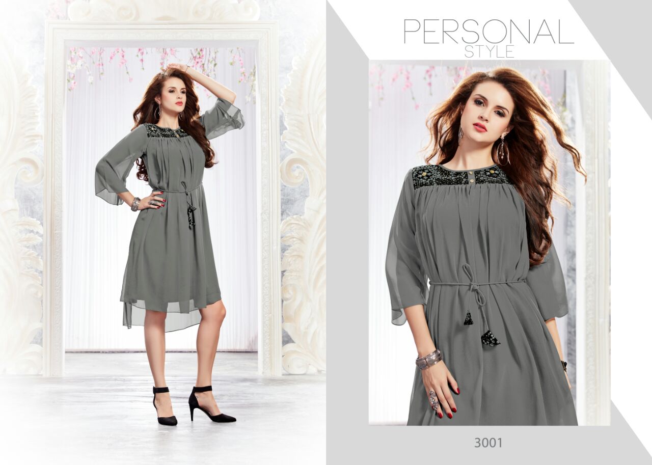 Mahira Vol-b By Kaamiri 3001 To 3008 Series Beautiful Stylish Colorful Fancy Casual Wear & Ethnic Wear Faux Georgette Kurtis At Wholesale Price