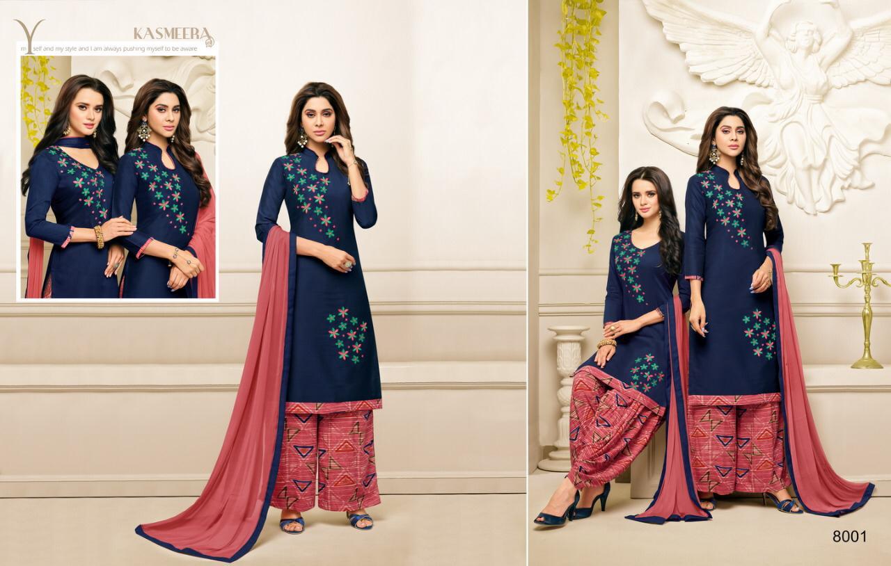 Mahreen Vol-2 By Kasmeera 8001 To 8008 Series Beautiful Suits Colorful Stylish Fancy Casual Wear & Ethnic Wear Long Slub Cotton Silk With Work Dresses At Wholesale Price