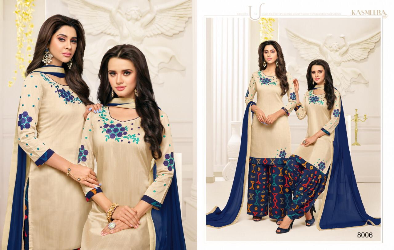 Mahreen Vol-2 By Kasmeera 8001 To 8008 Series Beautiful Suits Colorful Stylish Fancy Casual Wear & Ethnic Wear Long Slub Cotton Silk With Work Dresses At Wholesale Price