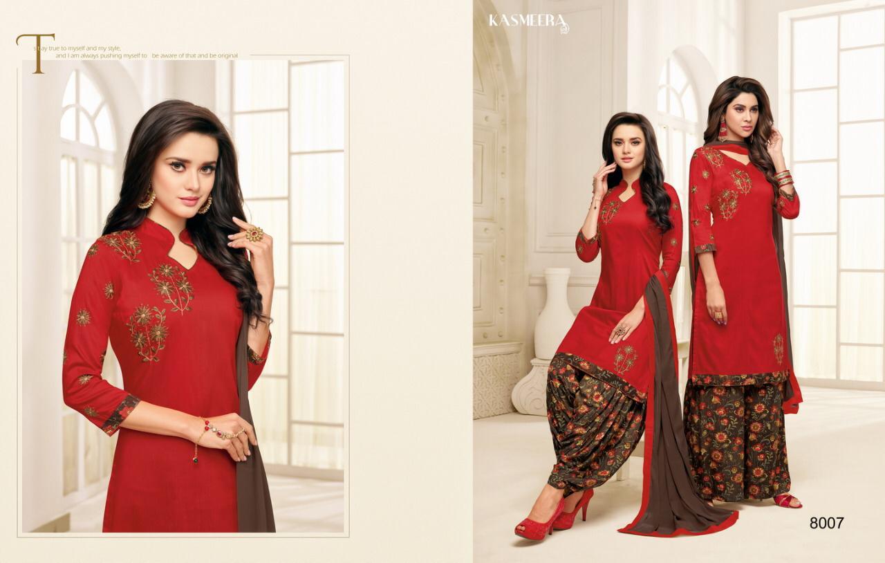 Mahreen Vol-2 By Kasmeera 8001 To 8008 Series Beautiful Suits Colorful Stylish Fancy Casual Wear & Ethnic Wear Long Slub Cotton Silk With Work Dresses At Wholesale Price