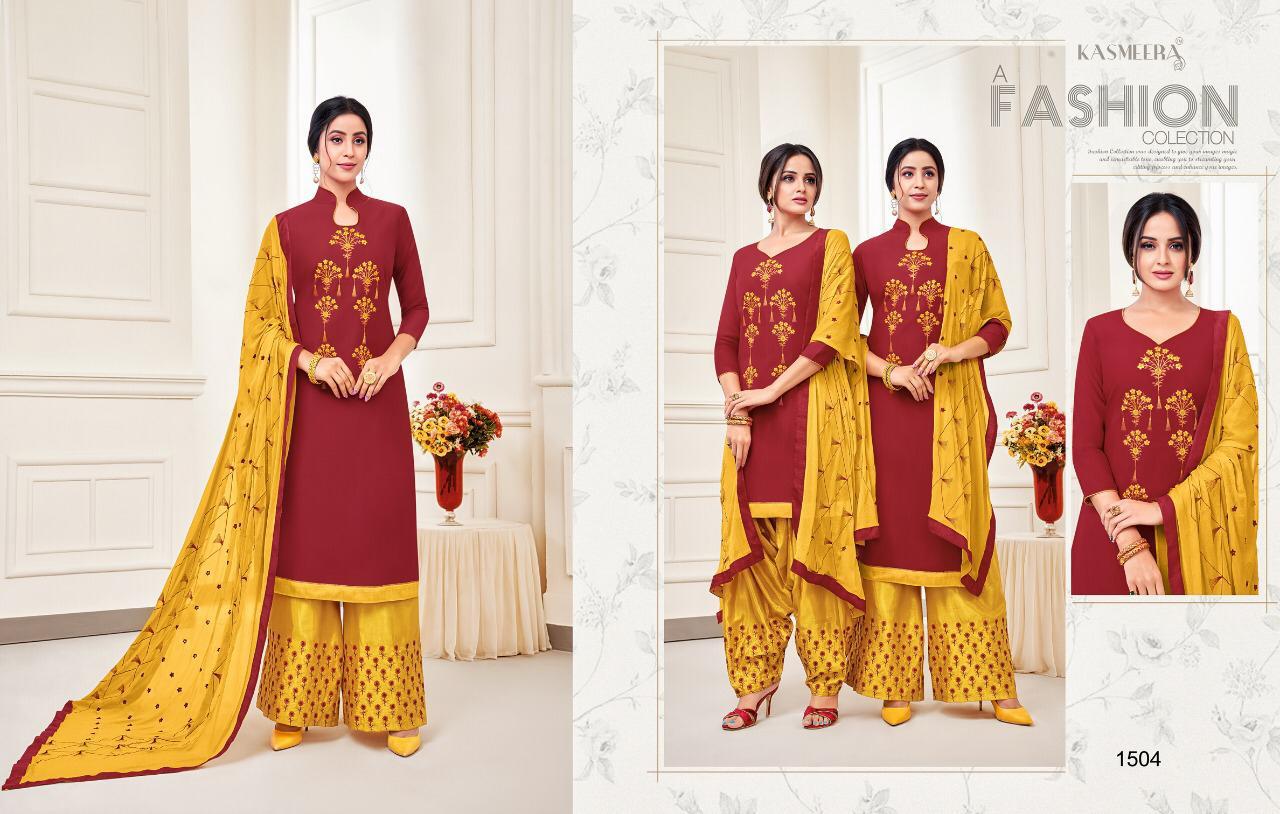 Mahreen Vol-3 By Kasmeera 1503 To 1514 Series Designer Wedding Collection Beautiful Stylish Fancy Colorful Party Wear & Occasional Wear Pure Cotton Silk With Work Dresses At Wholesale Price
