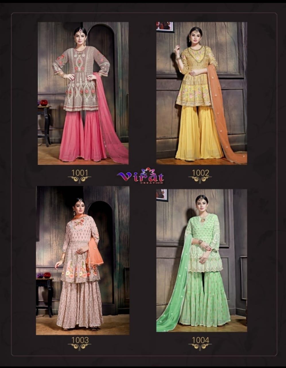 Maira By Virat Creation 1001 To 1004 Series Designer Suits Collection Colorful Stylish Fancy Beautiful Party Wear & Occasional Wear Faux Georgette Dresses At Wholesale Price