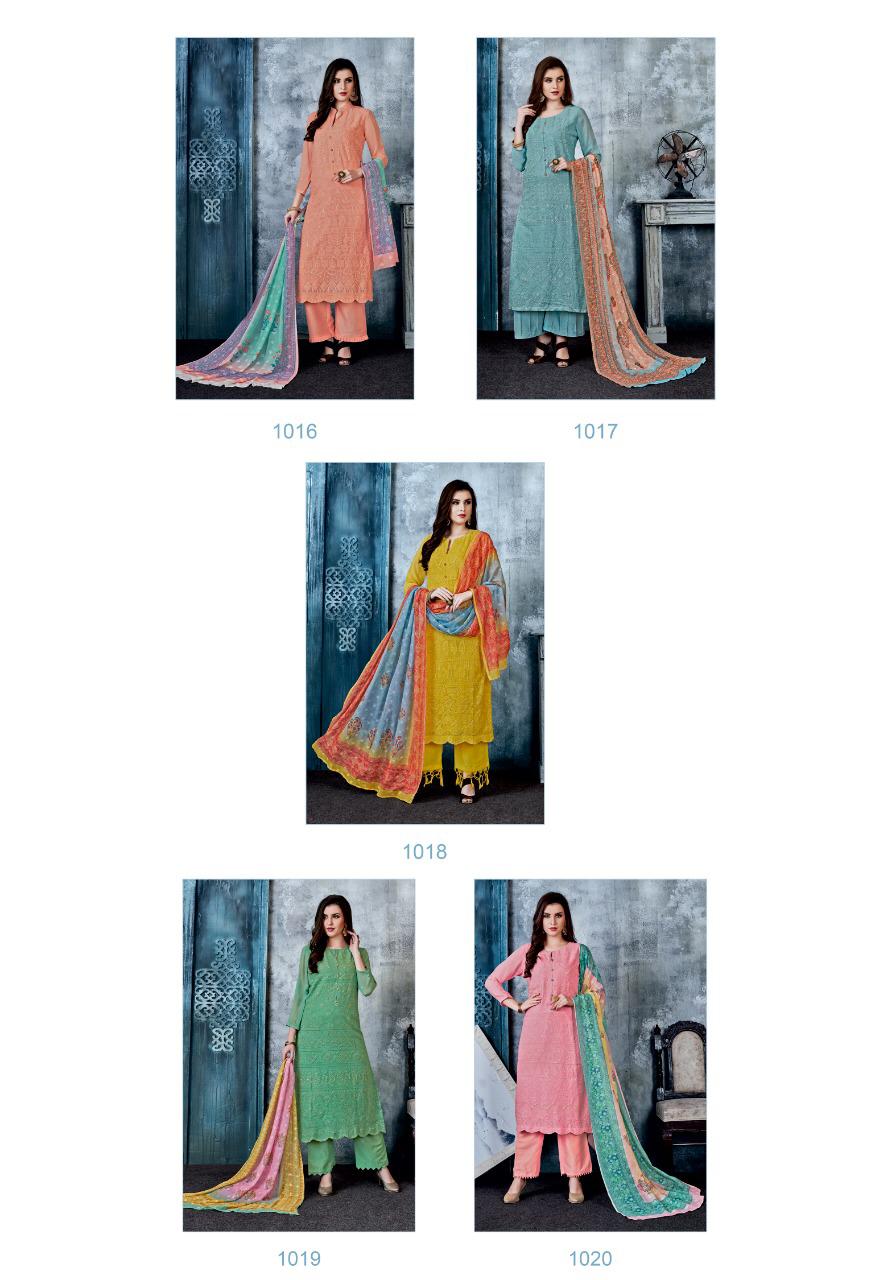 Majesty By Sanjh  1016 To 1020 Series Beautiful Colorful Fancy Stylish Casual Wear & Ethnic Wear Viscose Bemberg Georgette With Hand Work Dresses At Wholesale Price