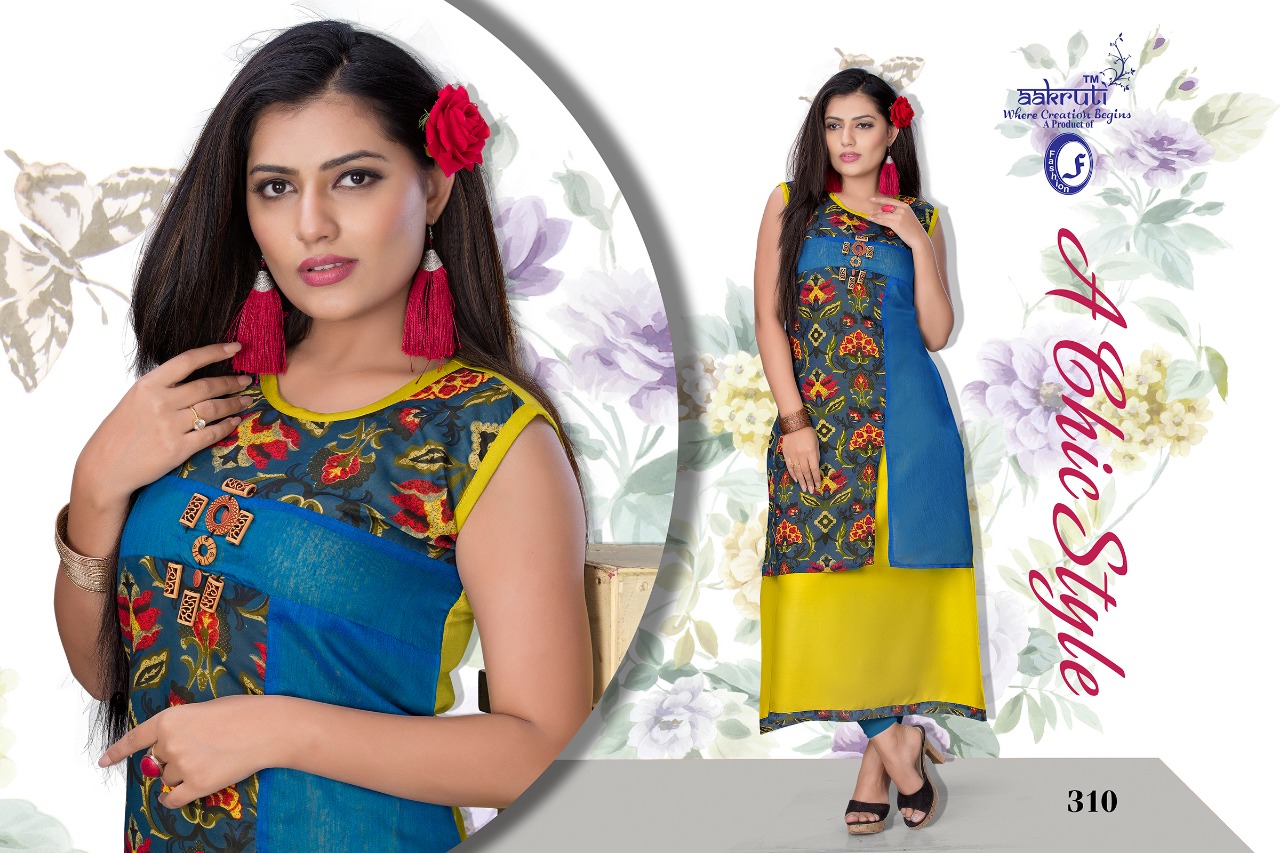 Malaika By Aakruti 301 To 310 Series Beautiful Stylish Fancy Colorful Casual Wear & Ethnic Wear Collection Rayon Kurtis At Wholesale Price