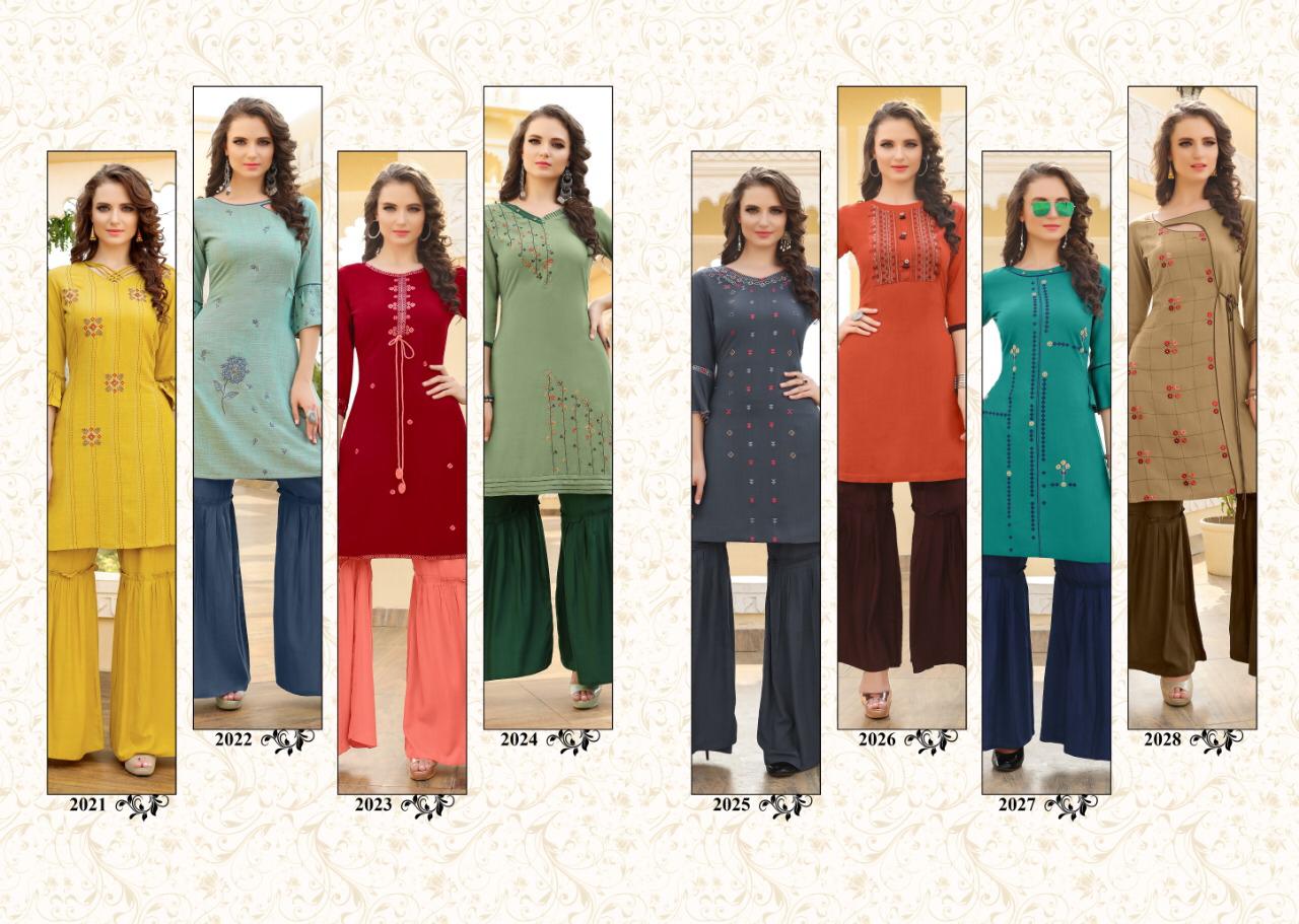 Mallika By Yami Fashion 2021 To 2028 Series Beautiful Suits Stylish Fancy Colorful Party Wear & Ethnic Wear Rayon Embroidery Kurtis At Wholesale Price