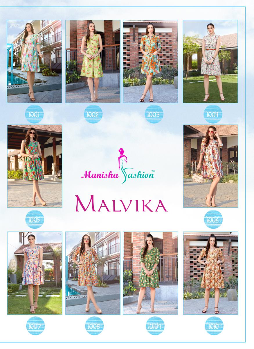 Malvika Vol-1 By Manisha Fashion 1001 To 1010 Series Beautiful Stylish Colorful Fancy Party Wear & Ethnic Wear & Ready To Wear Spring Lycra Kurtis At Wholesale Price