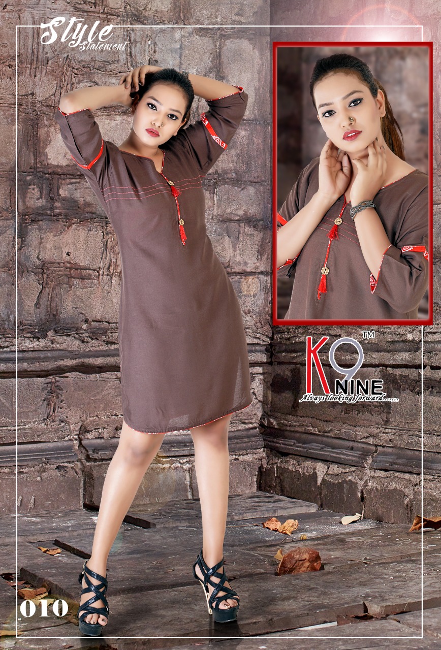 Manali By Knine 001 To 010 Series Beautiful Colorful Stylish Fancy Casual Wear & Ethnic Wear & Ready To Wear Rayon Kurtis At Wholesale Price