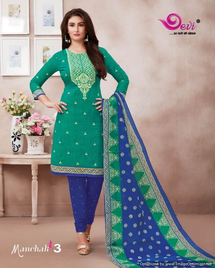 Manchali Vol-3 By Devi 3001 To 3012 Series Indian Traditional Wear Collection Beautiful Stylish Fancy Colorful Party Wear & Occasional Wear Cotton Printed Dress At Wholesale Price