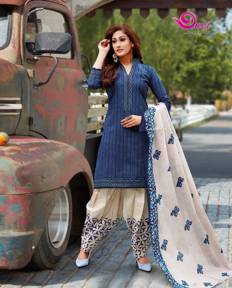 Manchali By Devi 1001 To 1012 Series Series Beautiful Stylish Fancy Colorful Casual Wear & Ethnic Wear Cotton Printed Dresses At Wholesale Price