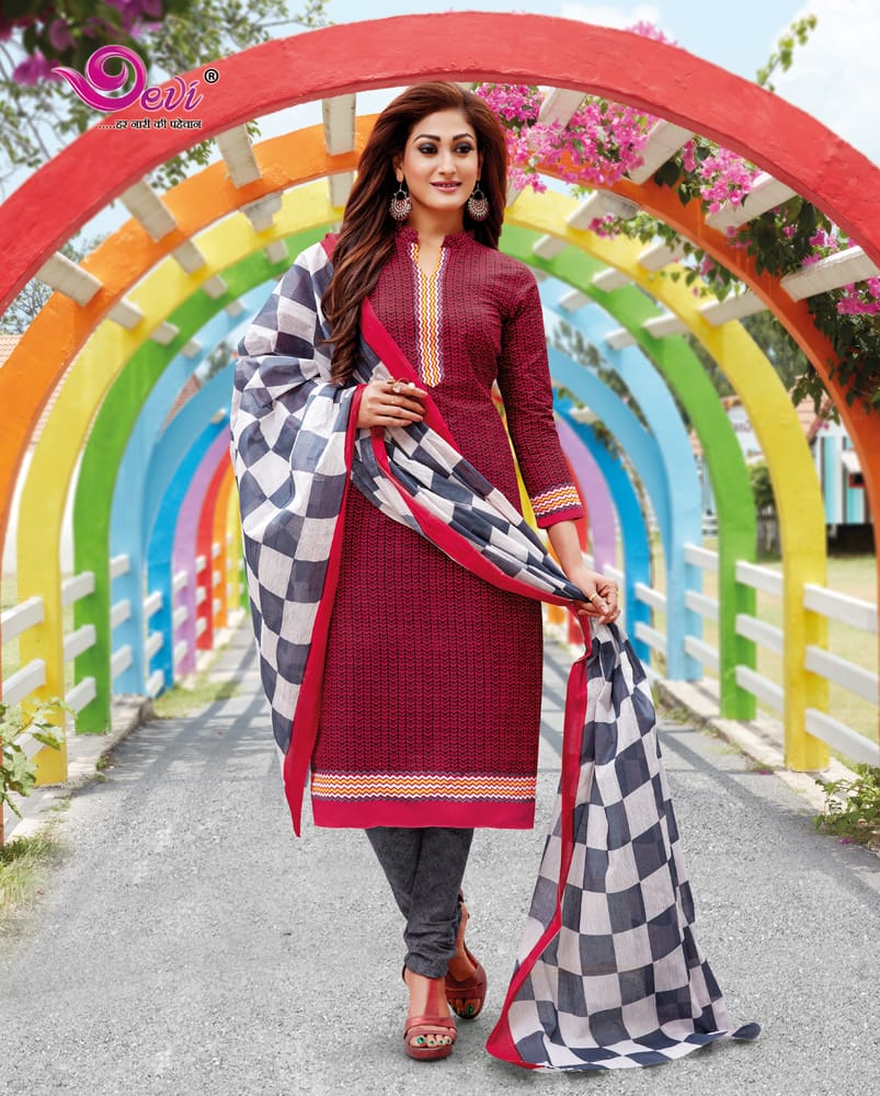 Manchali By Devi 1001 To 1012 Series Series Beautiful Stylish Fancy Colorful Casual Wear & Ethnic Wear Cotton Printed Dresses At Wholesale Price