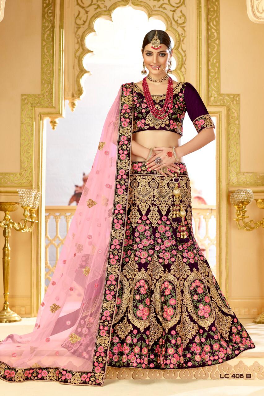 Manjula By Fashid Wholesale Designer Beautiful Wedding Collection Occasional Wear & Party Wear Velvet Lehengas At Wholesale Price