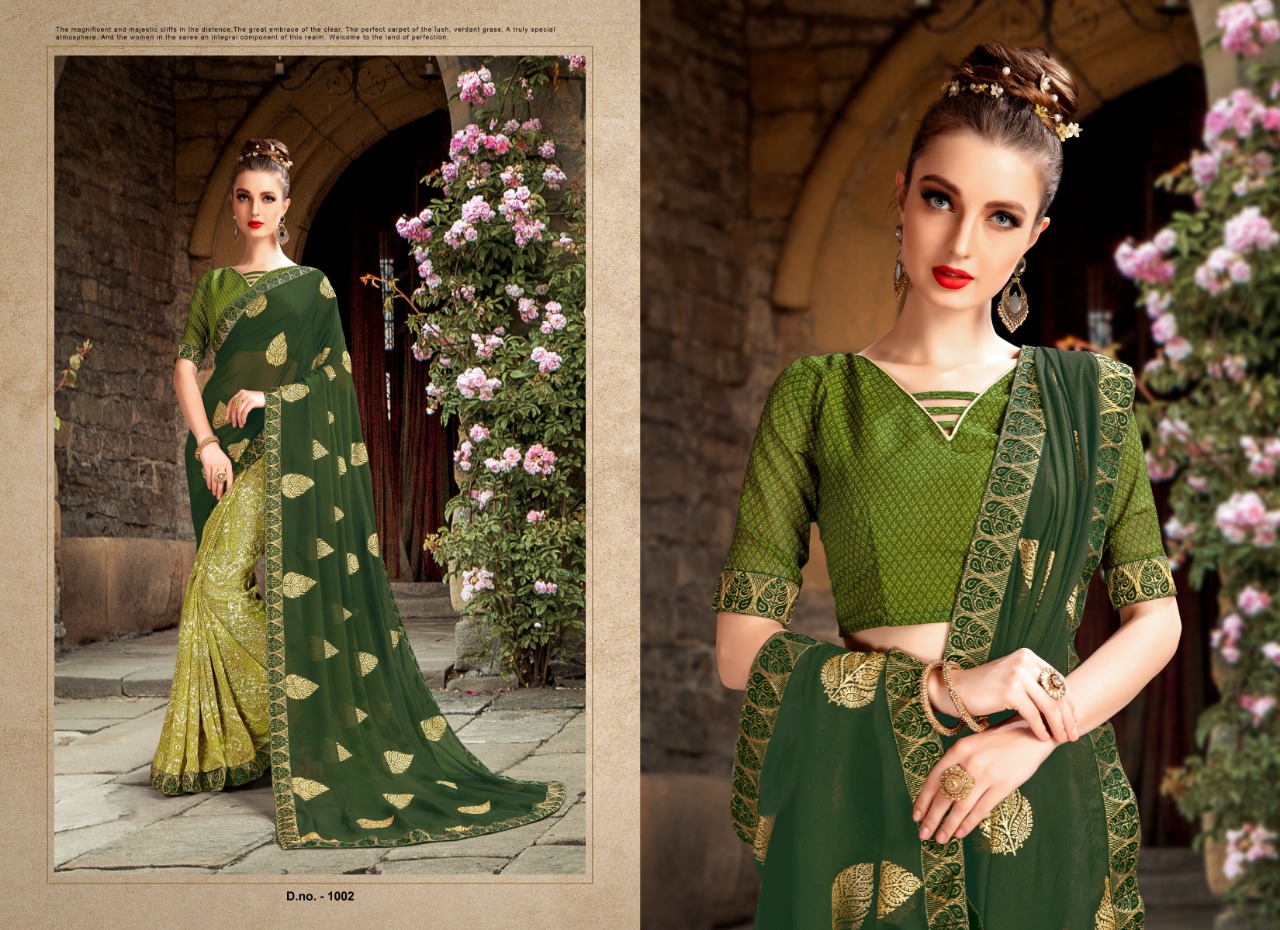 Mantra By Priya Paridhi 1001 To 1010 Series Indian Beautiful Stylish Fancy Colorful Traditional Wear & Ethnic Wear Collection Georgette Printed Sarees At Wholesale Price