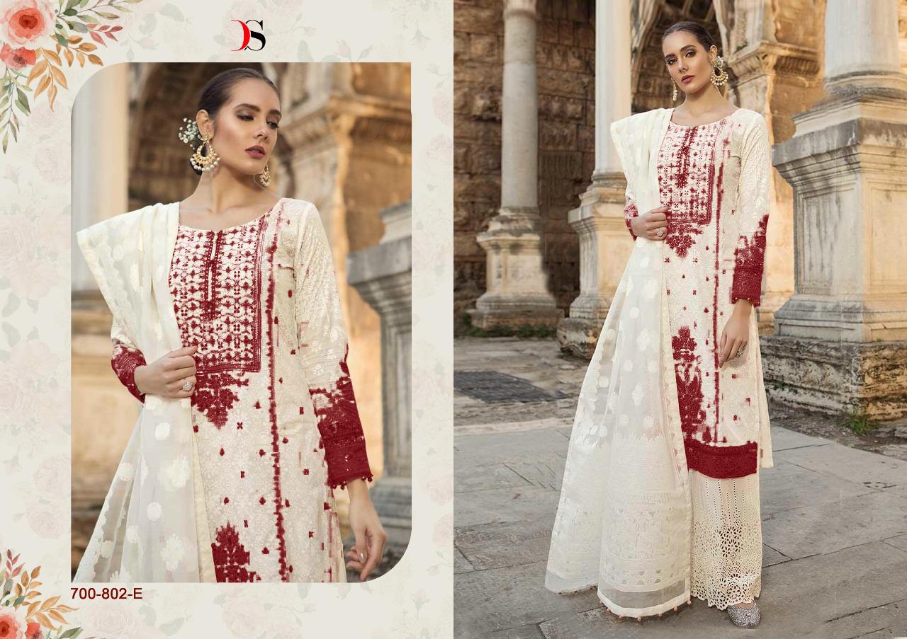 Maria B Lawn -19 Silver Vol-2 By Deepsy Suits 700-802-a To 700-802-f Series Beautiful Suits Stylish Colorful Fancy Casual Wear & Ethnic Wear Cotton Print With Self Embroidery Dresses At Wholesale Price