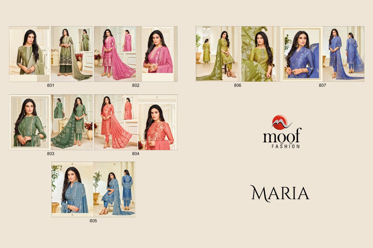 Maria By Moof Fashion 101 To 107 Series Beautiful Suits Stylish Fancy Colorful Casual Wear & Ethnic Wear Collection Upada Silk Digital Printed Dresses At Wholesale Price