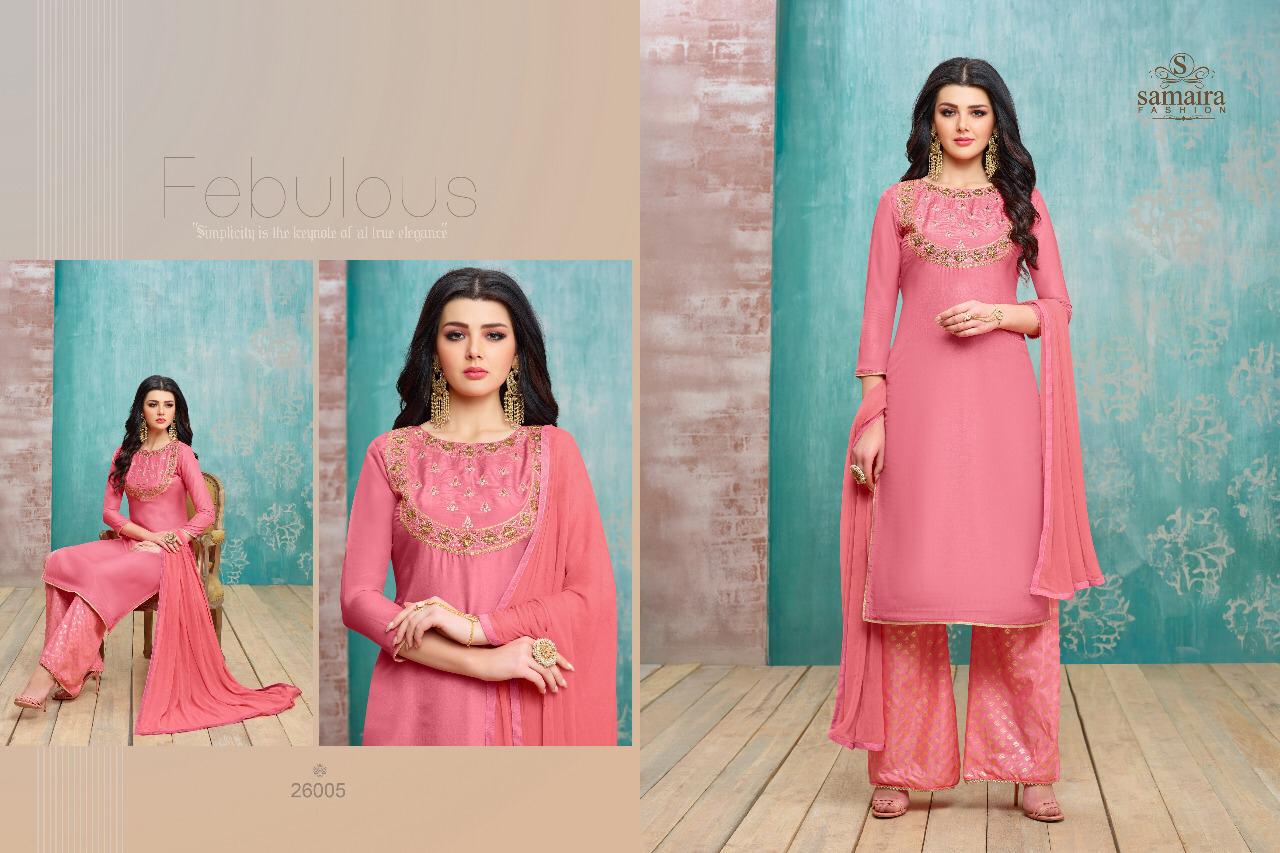 Mario By Samaira Fashion 26001 To 26006 Series Beautiful Suits Colorful Stylish Fancy Casual Wear & Ethnic Wear Upada Silk Embroidered Dresses At Wholesale Price