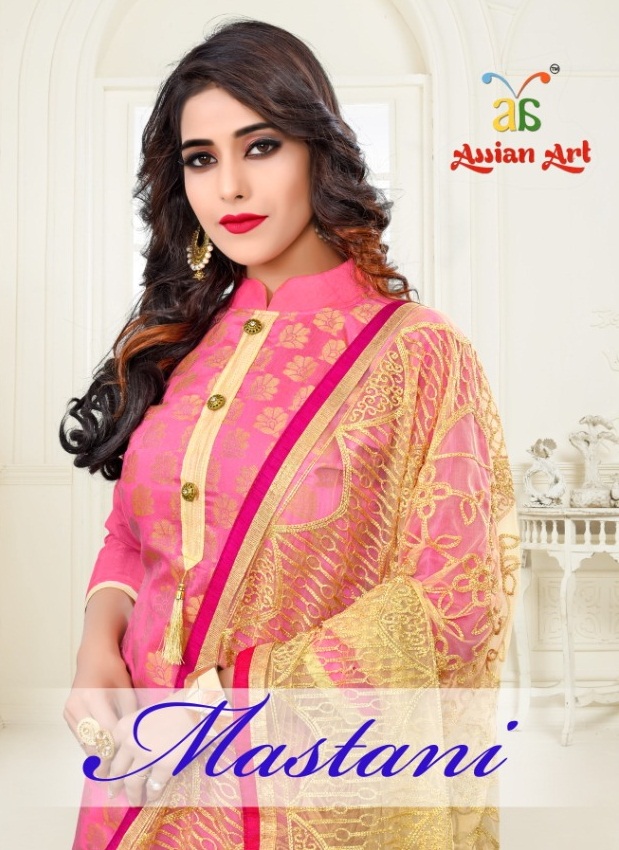 Mastani By Assian Arts 4001 To 4008 Series Designer Suits Collection Beautiful Stylish Fancy Colorful Party Wear & Occasional Wear Banarasi Jaqurad  Dresses At Wholesale Price