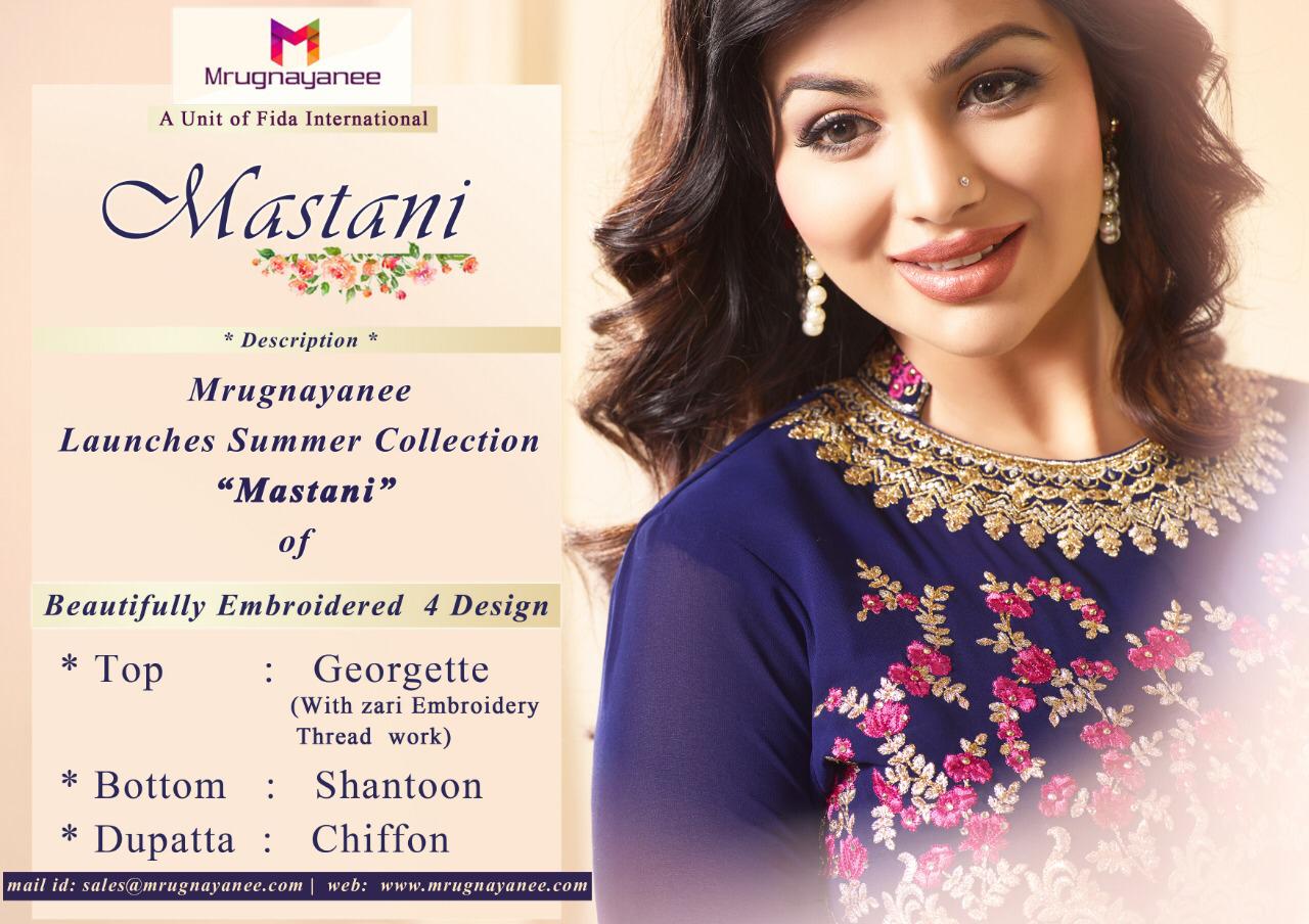 Mastani By Fida 101 To 104 Series Designer Wedding Collection Suits Colorful Fancy Beautiful Stylish Party Wear & Occasional Wear Georgette Embroidered Dresses At Wholesale Price