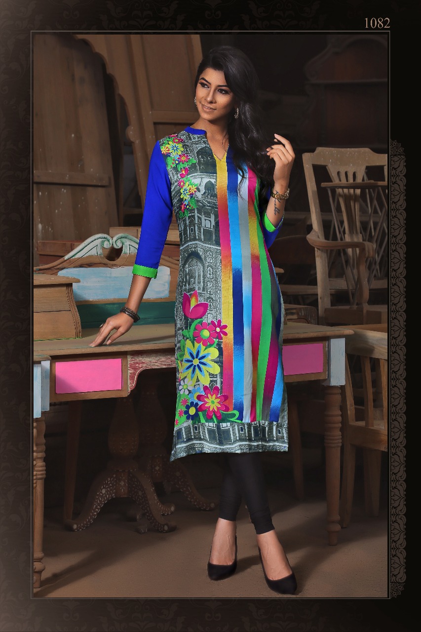 Mawra By Manisha Fashion 1081 To 1092 Series Beautiful Colorful Stylish Fancy Casual Wear & Ethnic Wear & Ready To Wear Butter Crepe Printed Kurtis At Wholesale Price