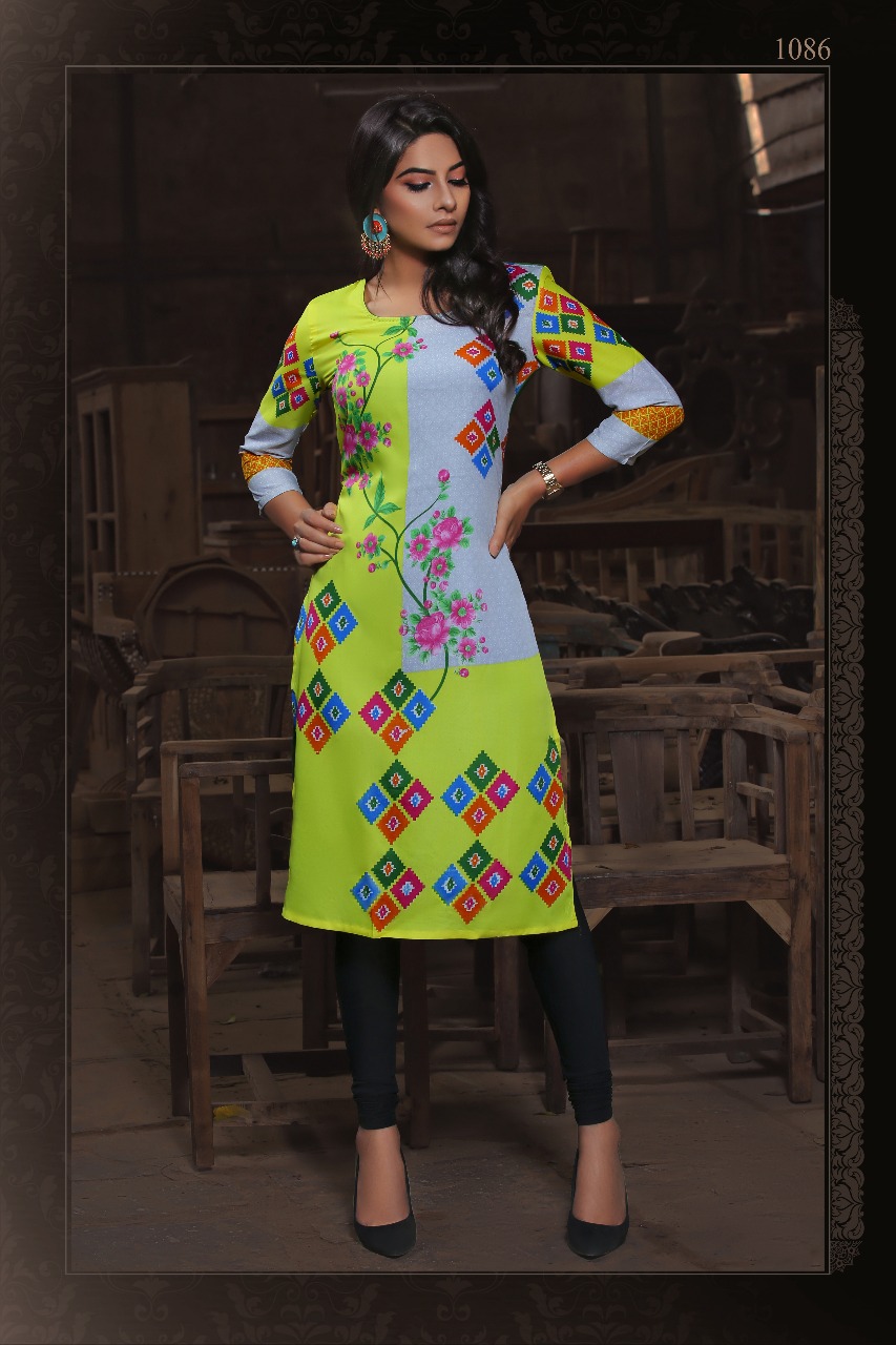 Mawra By Manisha Fashion 1081 To 1092 Series Beautiful Colorful Stylish Fancy Casual Wear & Ethnic Wear & Ready To Wear Butter Crepe Printed Kurtis At Wholesale Price