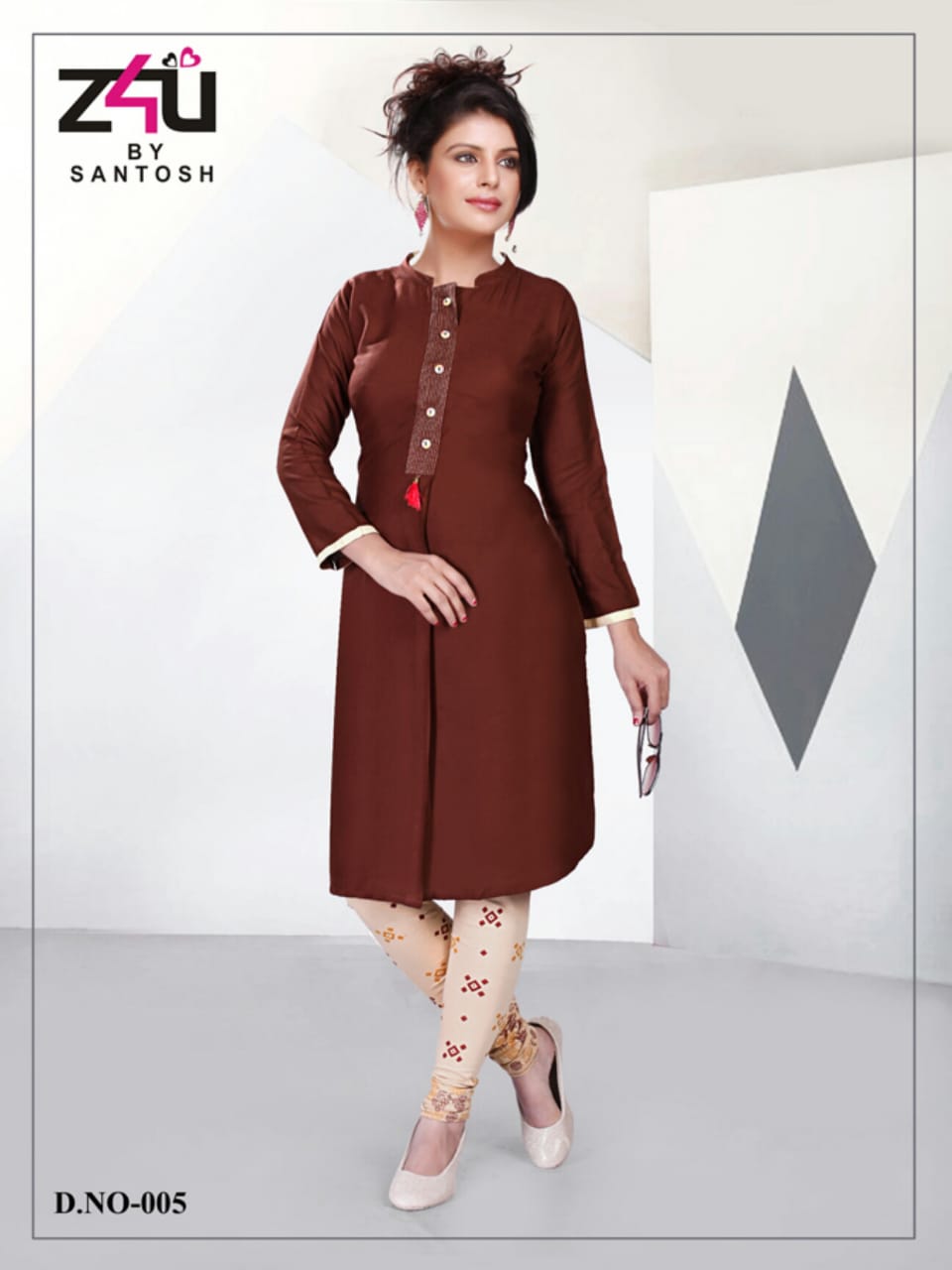 Maya Vol-2 By Z4u 001 To 010 Series Beautiful Colorful Stylish Fancy Casual Wear & Ethnic Wear & Ready To Wear Rayon Kurtis & Lagging At Wholesale Price